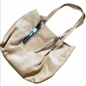 Christopher Kon luxurious leather tote. Camel.